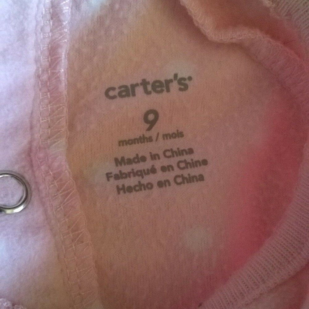 Carter’s Baby Girls 9 Mon 1 piece Sleeper Pajama - Picture 4 of 8